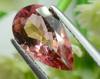 Padparadscha Color Tourmaline 6.4X10.8 MM Pear Shape 1.60 Carats Perfectly Cut Tourmaline Loose Gemstone For High End Jewelry Making T-157