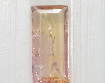 Natural Imperial Topaz Rectangle Cut Gemstone AAA Quality Loose Stone Orange And Golden Color Making Jewelry 3X7 mm 0.41 Carat IT-171