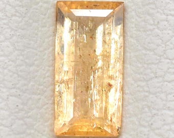 Natural Imperial Topaz Rectangle Cut Gemstone AAA Quality Loose Stone Orange And Golden Color Making Jewelry 3.6X7.4 mm 0.64 Carat IT-174