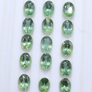 Natural Green Apatite Oval With Amazing Luster AAA Quality Green Apatite Perfect For Beautiful Jewelry Making 5X7 mm 0.70 Carat A-200