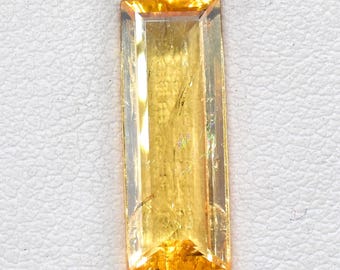 Natural Imperial Topaz baguette Cut Gemstone AAA Quality Orange And Golden Color Loose Stone Making Jewelry 6X16 mm 3.36 Carat IT-206