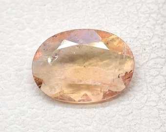 Imperial Topaz Sherry Orange And Peachy Pink Color Gemstone Imperial Topaz Loose Stone Making Jewelry 4.7X6.6 mm 0.44 CT Gift Idea IT-206-1