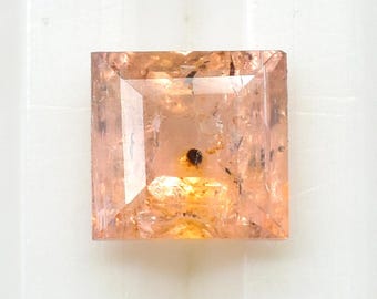 Imperial Topaz Sherry Orange And Peachy Pink Color Gemstone Imperial Topaz Loose Stone Making Jewelry 6X6 mm 1.15 Carat Gift For Her IT-176