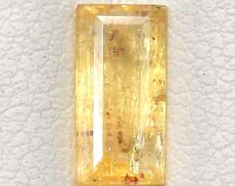 Natural Imperial Topaz Rectangle Cut Gemstone AAA Quality Loose Stone Orange And Golden Color Making Jewelry 4X8.3 mm 0.97 Carat IT-204