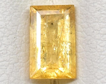 Loose Stone Natural Imperial Topaz Rectangle Cut Gemstone AAA Quality Orange And Golden Color Making Jewelry 4.3X7 mm 1.01 Carat IT-197
