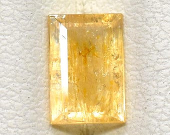 Natural Imperial Topaz Rectangle Cut Gemstone AAA Quality Orange And Golden Color Loose Stone Making Jewelry 4.6X7 mm 0.92 Carat IT-203