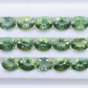 Clean Quality Green Apatite Faceted Oval With Amazing Luster AAA Quality Green Apatite Perfect For Beautiful Jewelry Making 8X6 mm A-217