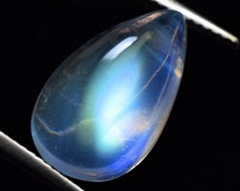 Flashy Natural Blue Moonstone 16.5x9.5 MM Precisely Shiny Blue Moonstone Loose Gemstone White Rainbow Making For Jewelry R-113
