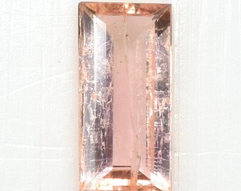 Imperial Topaz Sherry Orange And Peachy Pink Color Gemstone Imperial Topaz Loose Stone Making Jewelry 3.4X7 mm 0.58 Carat Gift Ideas IT-178