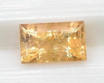 Loose Stone Natural Imperial Topaz Rectangle Cut Gemstone AAA Quality Orange And Golden Color Making Jewelry 6.3X4 mm 0.75 Carat IT-157