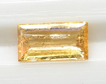 Natural Imperial Topaz Rectangle Cut Gemstone AAA Quality Orange And Golden Color Loose Stone Making Jewelry 4.5X8.4 MM 1.01 Carat IT-166
