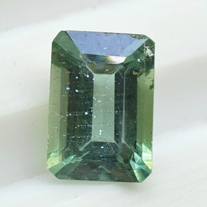 Sparkling Natural Green Apatite Faceted Stone With Amazing Luster Green Apatite For Beautiful Making Jewelry 6X8.5 mm 1.82 Carat A-262