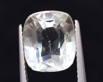 Natural Kunzite 6.89 Carat AAA Cushion Cut 10x11.3 MM Loose Gemstone Eye Clean Kunzite Stone for Ring Pendant Jewelry Making & Collectors