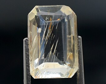 Natural Yellow Kunzite 6.60 Ct Cushion Cut 9x13MM Loose Gemstone AAA Loupe Clean Faceted Kunzite Stone for Ring Pendant Jewelry Making K-308