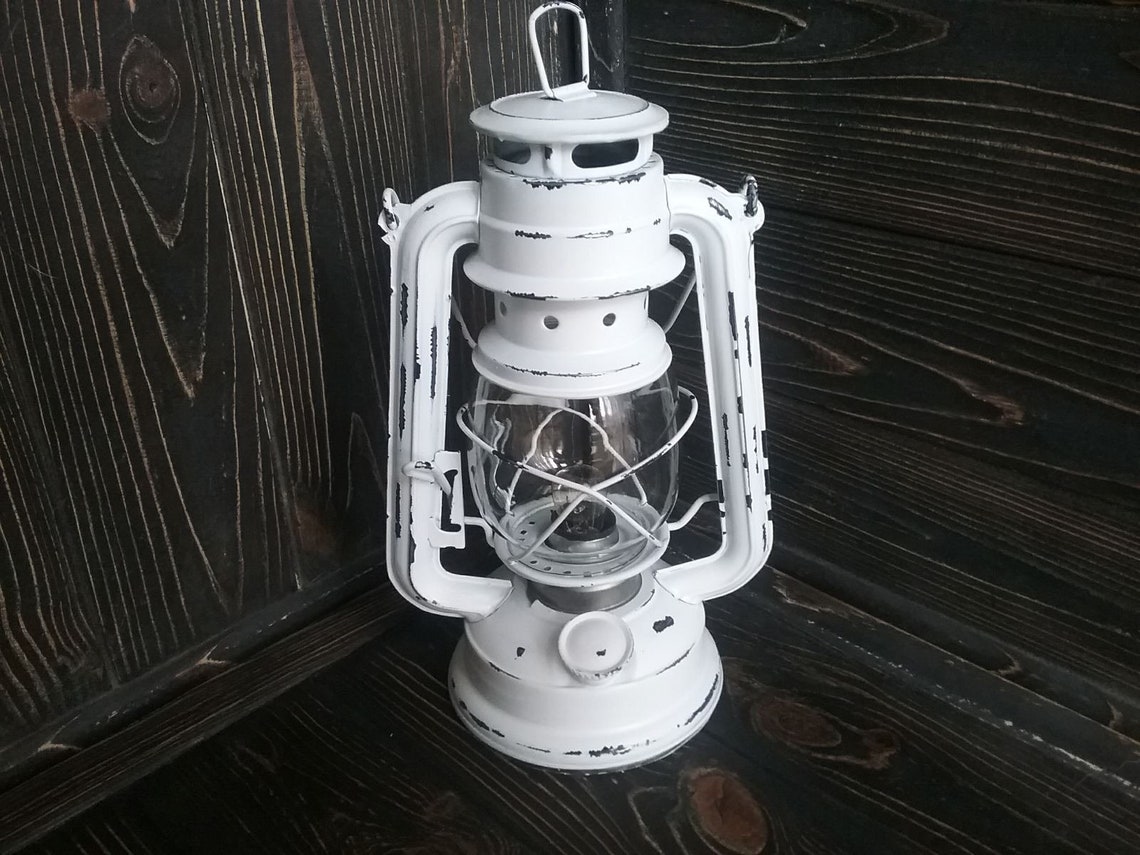 Electric Lantern Table Lamp/kerosene Lantern/a Converted Table | Etsy