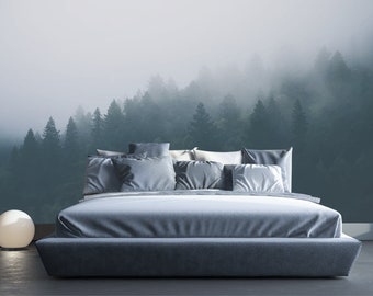 wall mural forest etsy