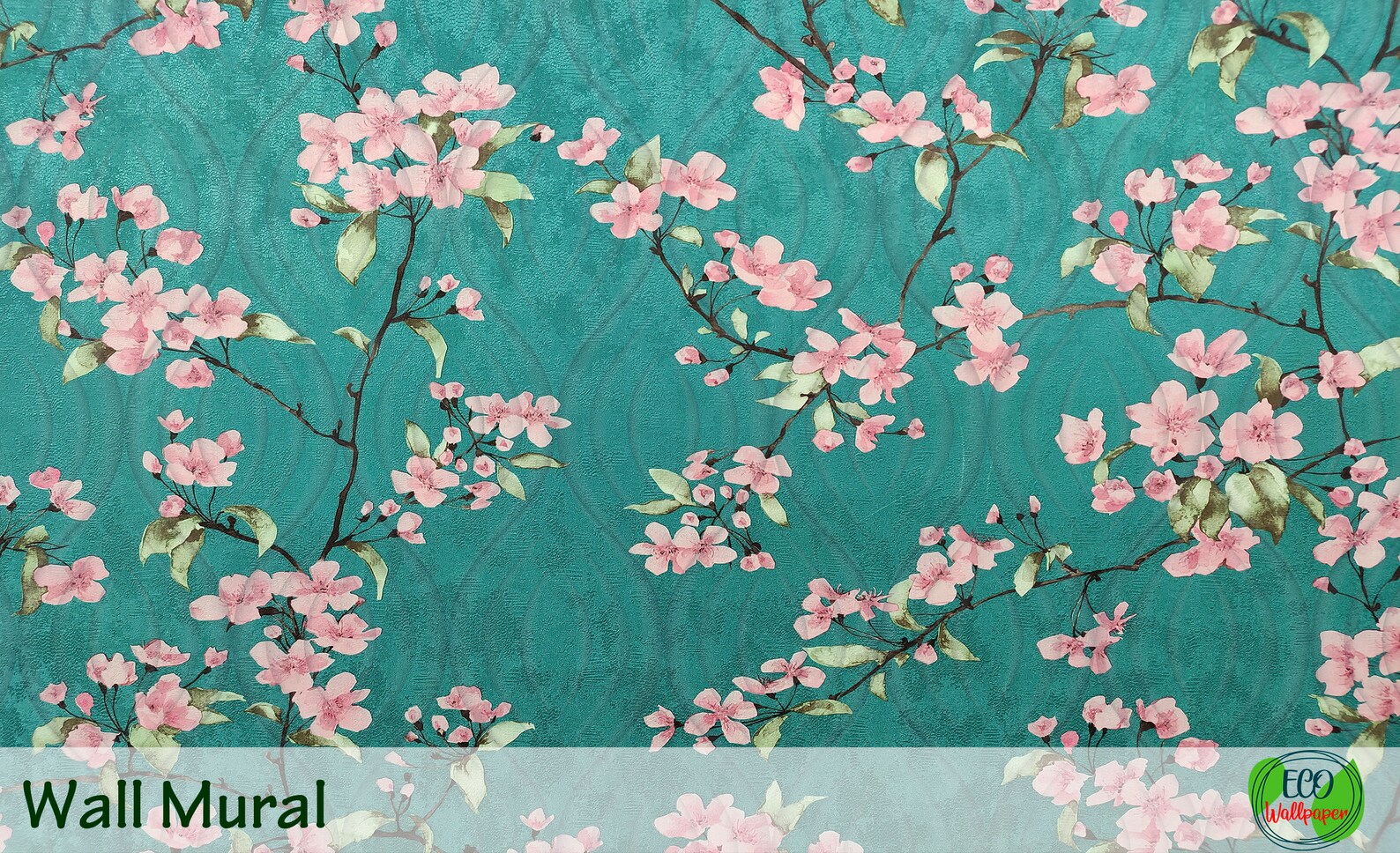 Pink Flower Wallpaper Floral Wall Decor Spring Bloom Wallpaper Etsy