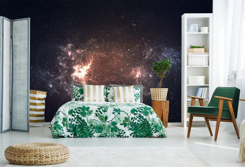 Space Wallpaper Outer Space Wall Mural Deep Space Nebula Removable Wallpaper Peel And Stick Universe Wallpaper Bedroom Decor Nsw3
