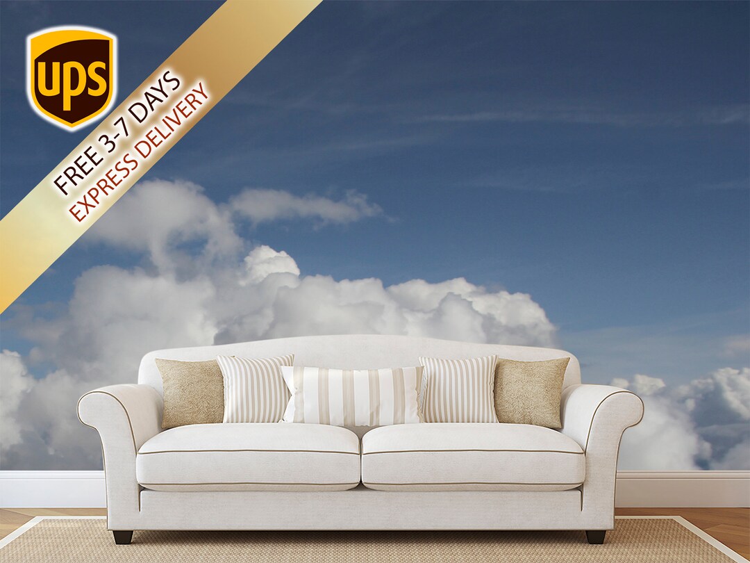 Magic Clouds Wallpaper. 3D Cloud Wall Decor. Sky and Clouds Wall Mural Selfadhesive. Nature