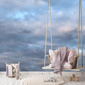 3D Magic Clouds Watercolor Wallpaper. Nature Wallpaper. Sky and Clouds Wall Mural Self-Adhesive. Removable Wallpaper. Clouds Eco Decor KM248 imagen 3