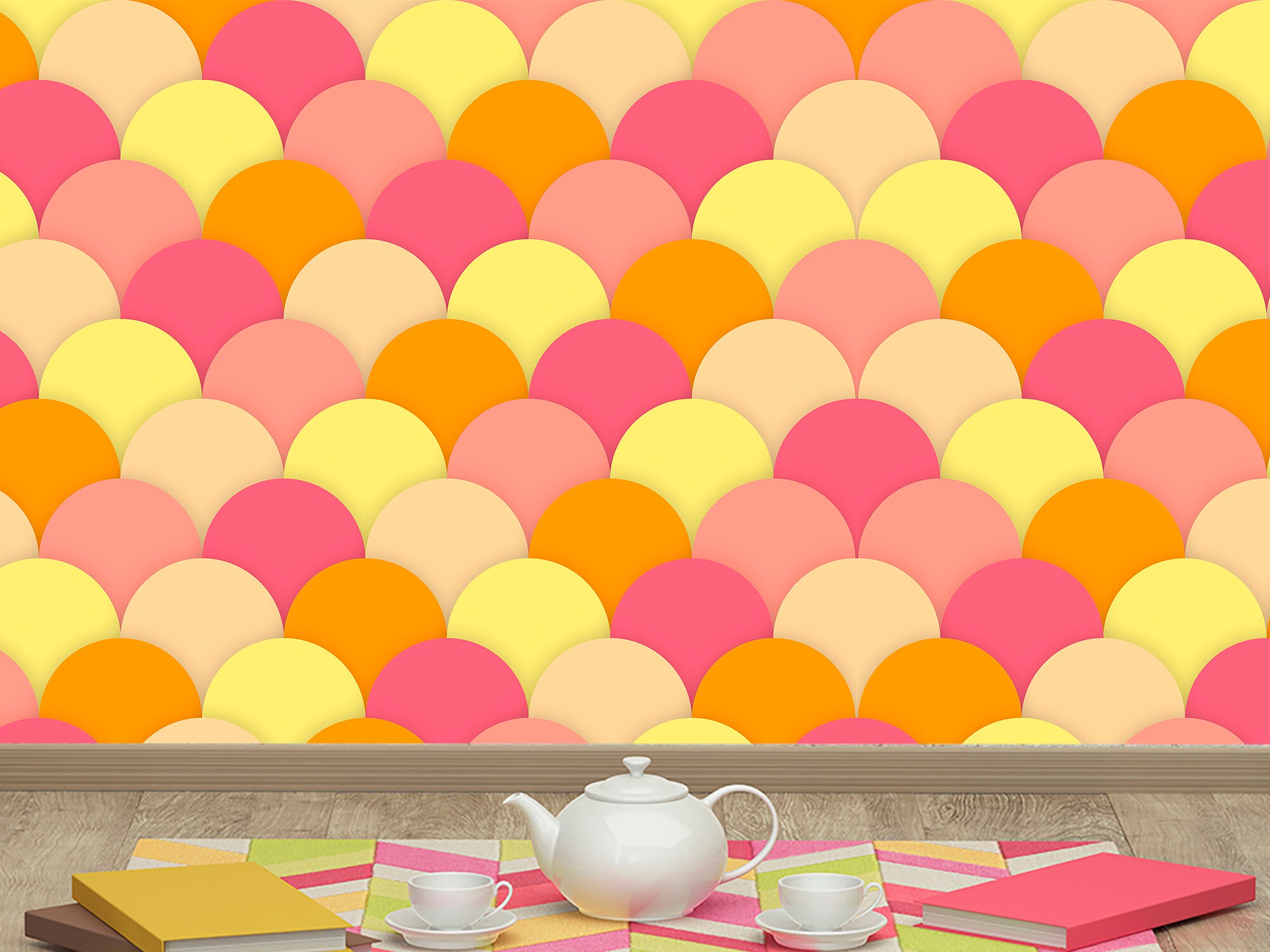 Mermaid Tail Wallpaper Colorful Nautical Wall Mural Girls Room | Etsy