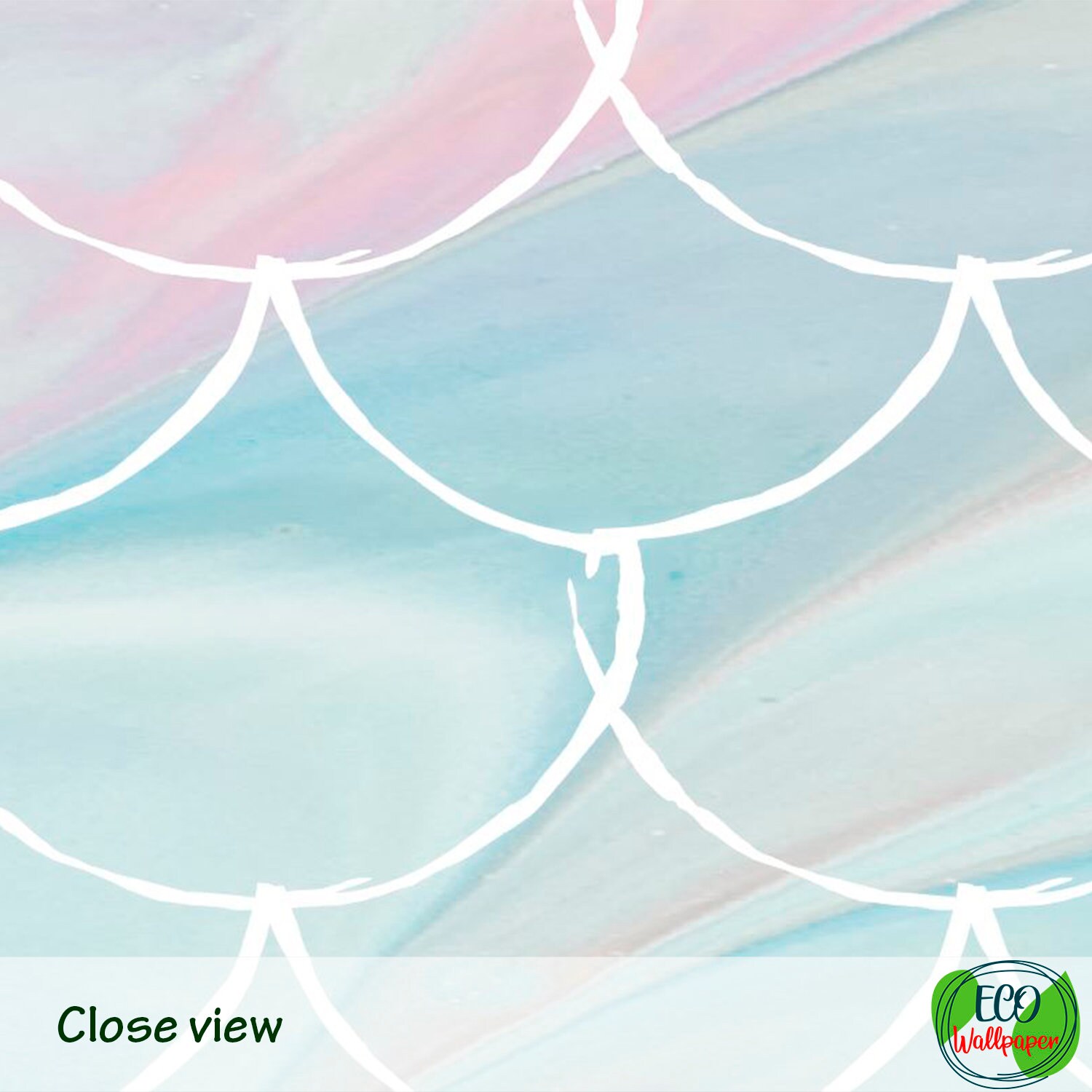 Rainbow Mermaid Tail Wallpaper for Girl Nursery. Mermaid | Etsy