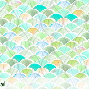 Rainbow Mermaid Tail Wallpaper for Girl Nursery. Mermaid - Etsy