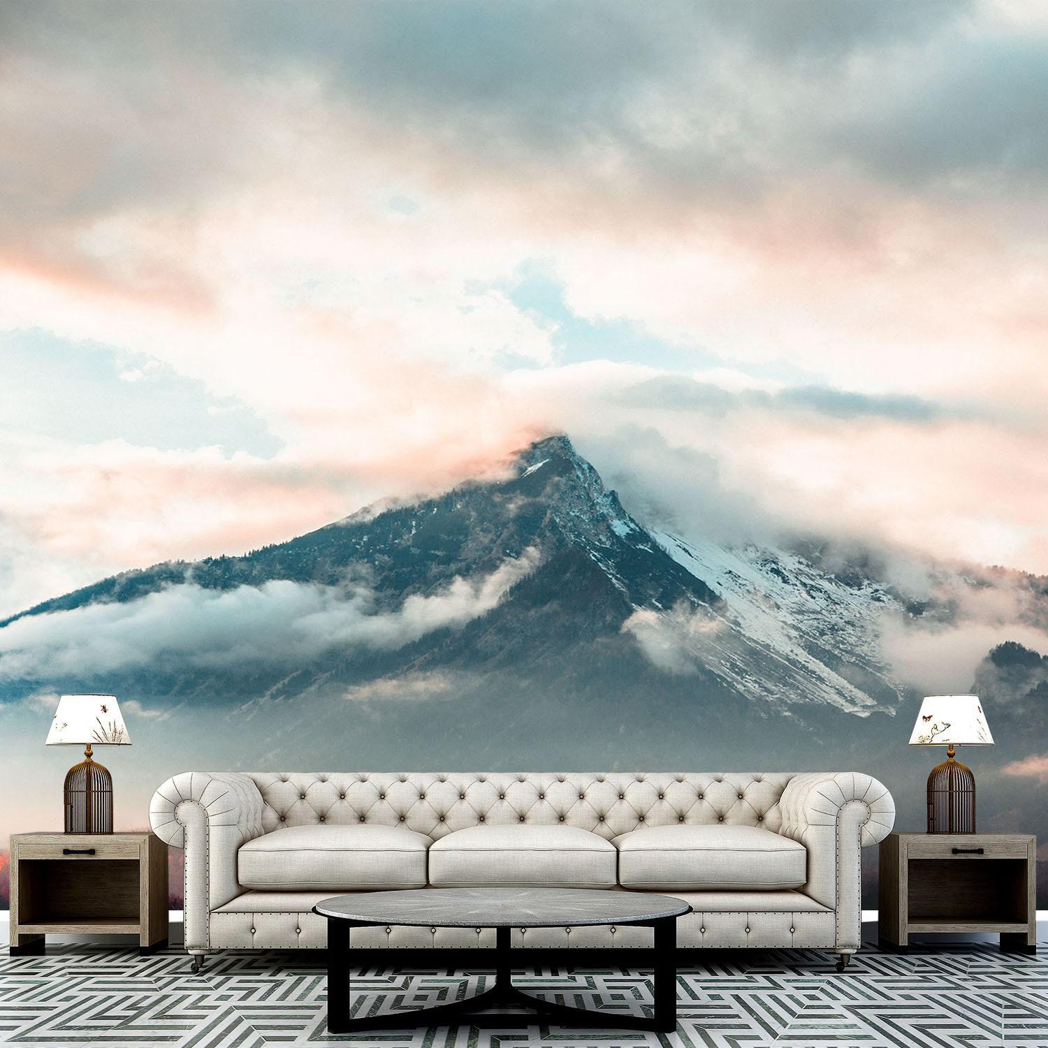 Mountain Landscape Wallpaper. Dark Mountain Wall Art. Outlander Wall ...
