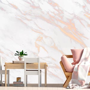 Marble Wallpaper. Marble Pattern. Pink Modern Wall Mural Self-Adhesive. Removable Wallpaper. Splash Abstract Wall Decor. KM761