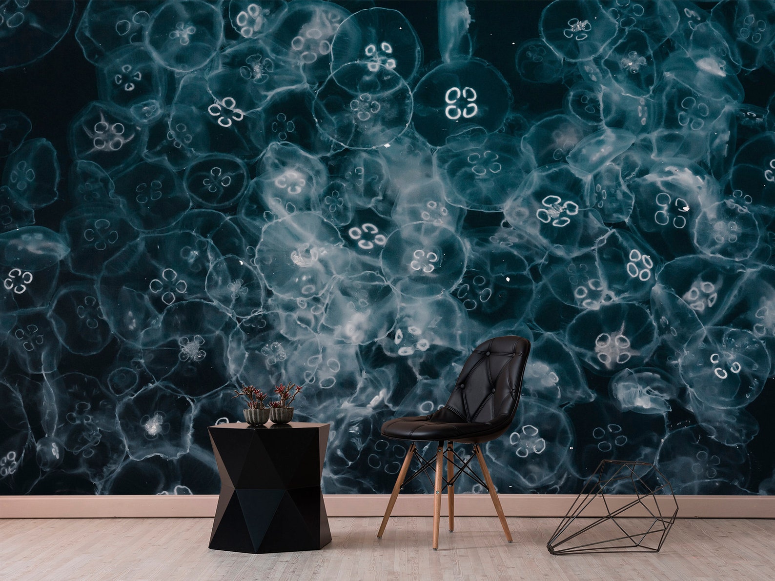 Jellyfish Wallpaper Bathroom. Nautical Pattern Wall Mural - Etsy