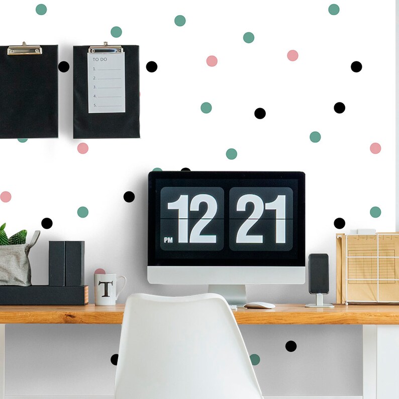 Color Dots Pattern Dot Wallpaper Watercolor Dots Wall Mural Etsy