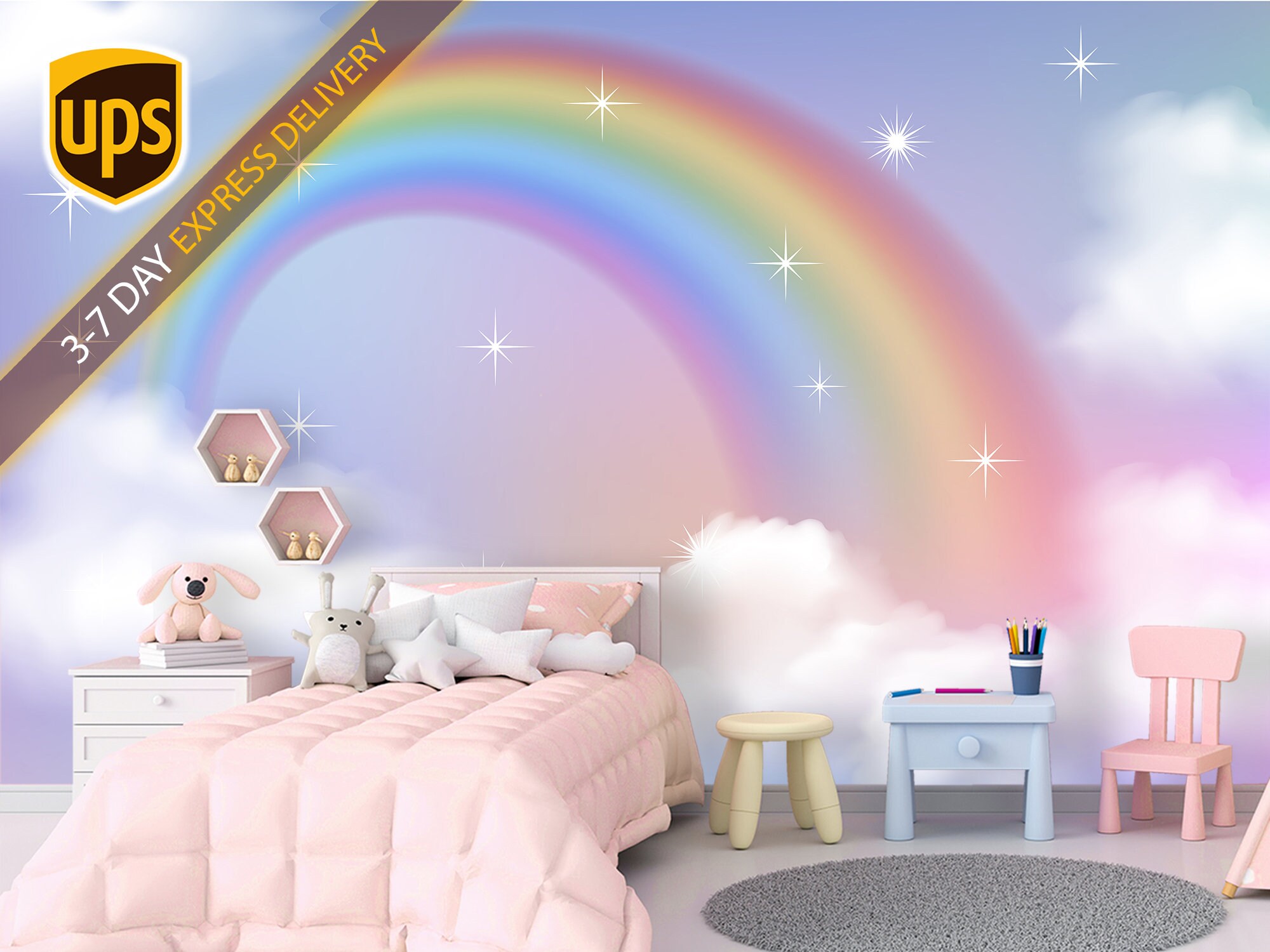 Rainbow For Kids and Babies Wallpaper Wallsauce US