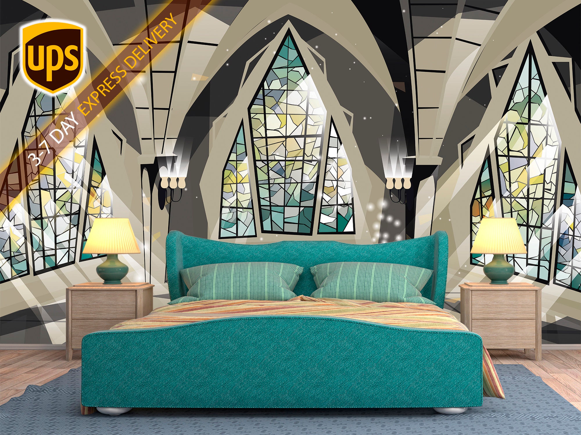 Peel and Stick Stained Glass Window Etsy Canada