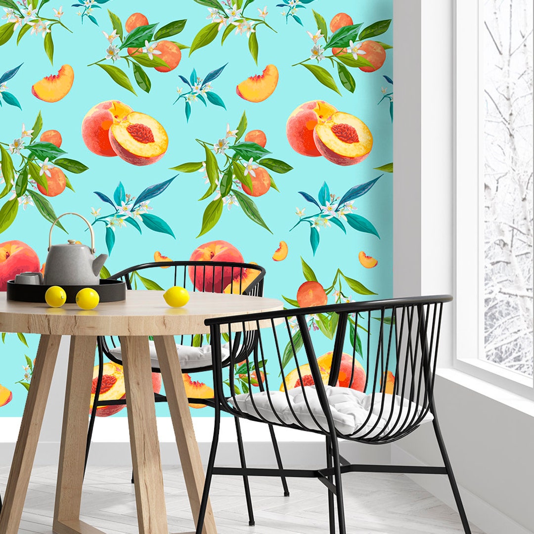 Fruit Wallpaper Kitchen. Self Adhesive Wallpaper Removable. Etsy