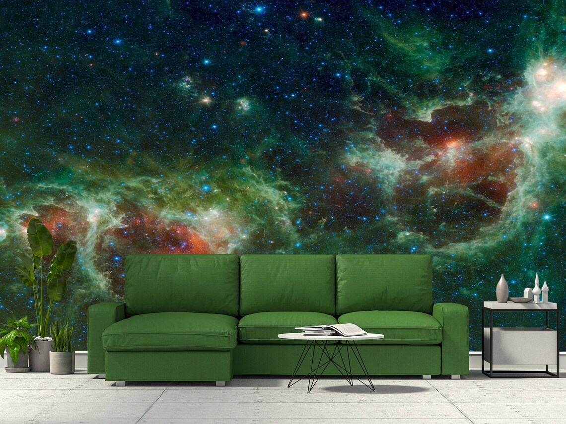 Cosmic Wallpaper. Galaxy Wallpaper. Outer Space Wall Mural. | Etsy