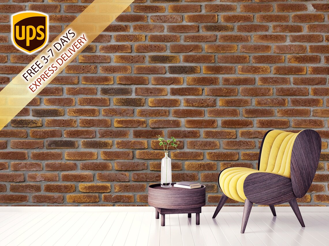 Brick Wallpaper. Brick Wall Mural. Self Adhesive Wallpaper. Etsy