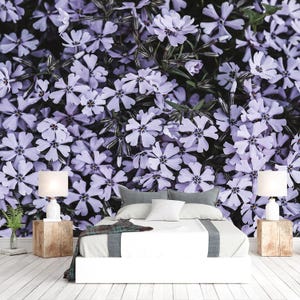 Flowers Wallpaper Nature. Dark Floral Wallpaper Removable. Peel & Stick Wallpaper. Spring Bloom Wallpaper. KM365
