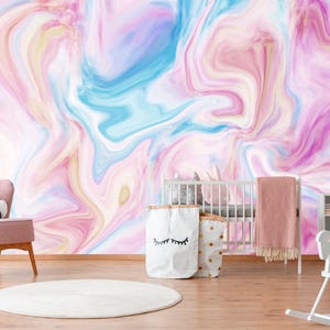 Painting Wall Mural. Colorful Wallpaper Non Woven. Modern Wallpaper Peel and Stick. Ombre Wallpaper for Nursery. Self-Adhesive KS760
