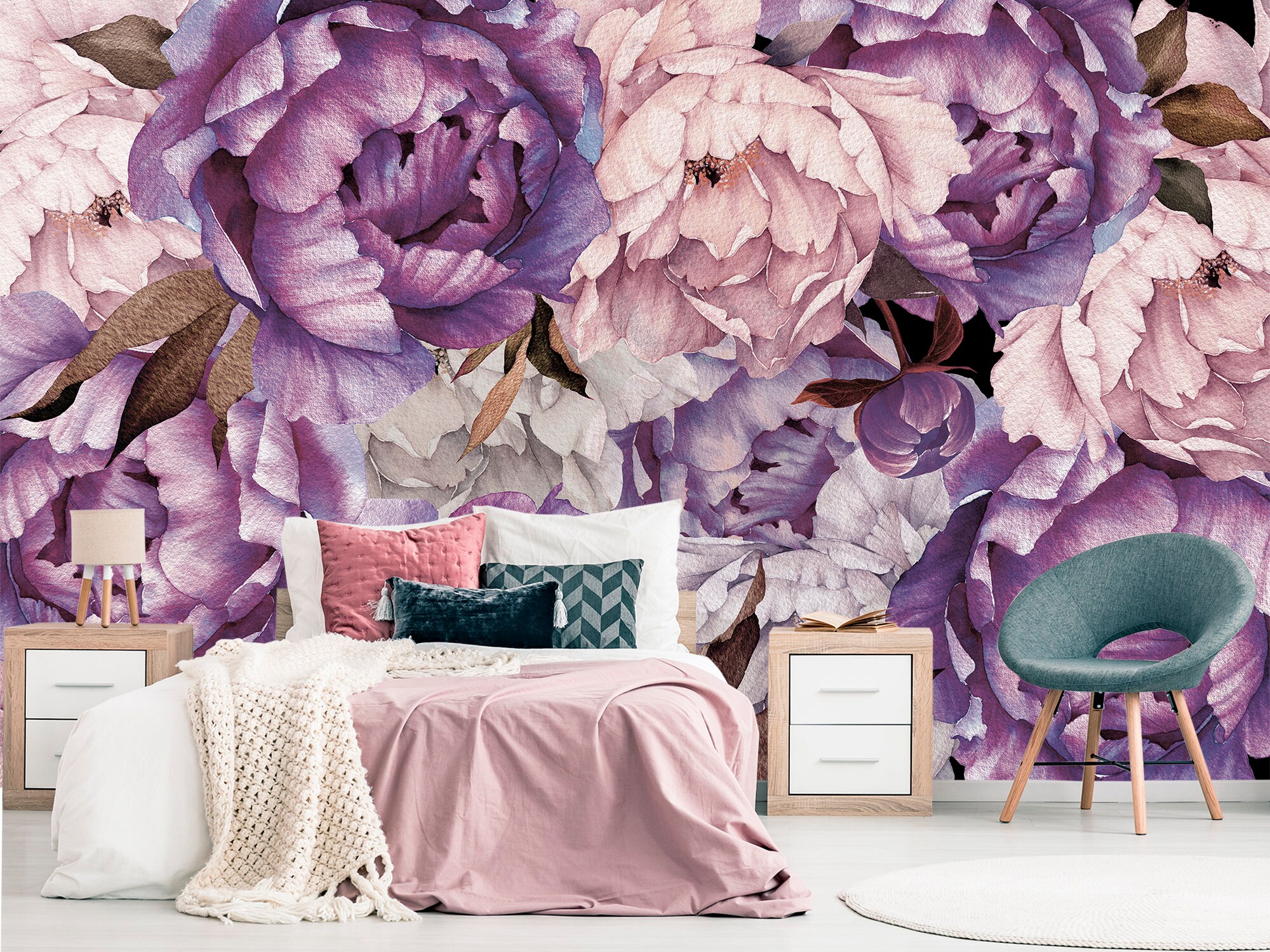 Flowers Wallpaper Purple Peonies Beautiful Purple Peony Flowers With