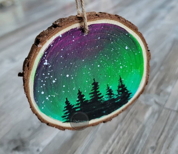 Ornament - Black - Northern Lights aurora borealis Ornament - Black - Northern Lights aurora borealis