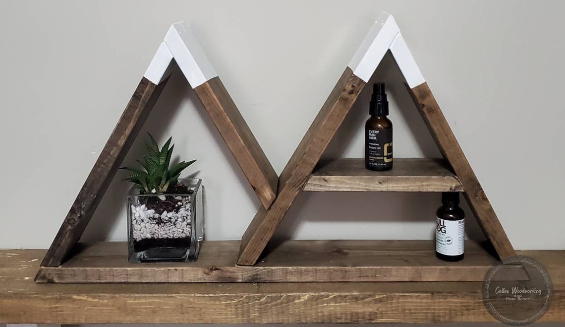 Mountain shelf Mountains Mountain shelves WoodworkingHome Etsy