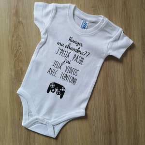 Baby bodysuit for pregnancy announcement I can't have video games with uncle