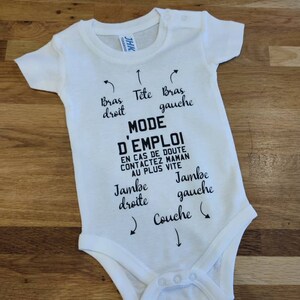 Baby bodysuit, instructions, instructions with Humor image 2