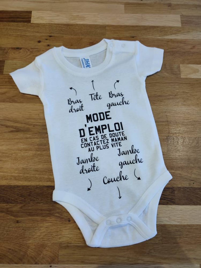 Baby bodysuit, instructions, instructions with Humor image 2