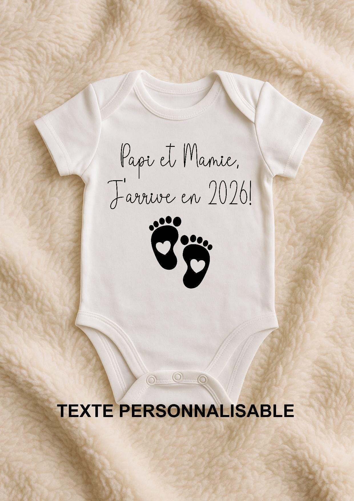 T-shirt Humour Grand-père - Annonce Grossesse Papi 2026 - Manches Longues - Coupe Classique - Cadeau Futur Papy