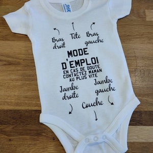 Baby bodysuit, instructions, instructions with Humor image 4