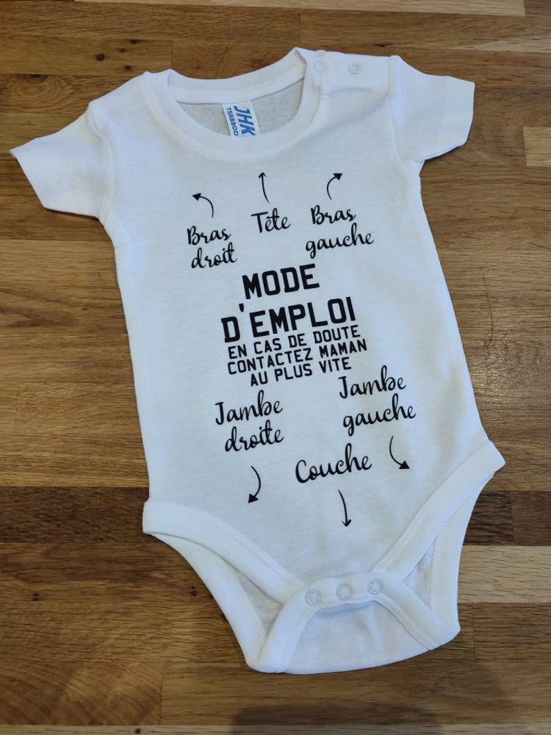 Baby bodysuit, instructions, instructions with Humor image 4