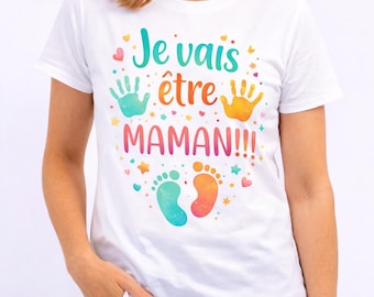 Dam-T-shirt "Jag ska bli mamma" - blivande mamma, graviditetspresent, originell present till gravida kvinnor