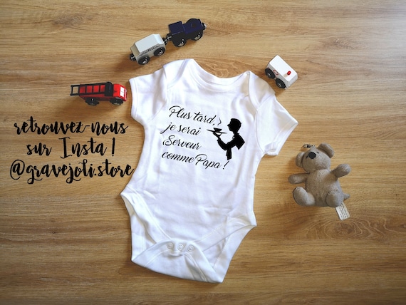 Body bébé personnalisable mon papa est mon héros ! cadeau fête des pères,  naissance - Un grand marché