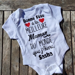 Baby-Body, personalisierter Body, Geburtsanzeige, 1. erste Geschenkidee zum Muttertag, alles Gute zum Muttertag, beflockter Vorname, Beflockung
